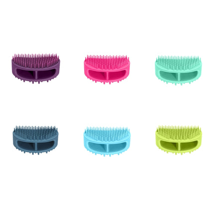 Pet Cleaning Silicone Bath Brush Pet Massage Cleaning Brush(Pink)-garmade.com