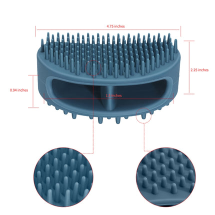 Pet Cleaning Silicone Bath Brush Pet Massage Cleaning Brush(Teal Green)-garmade.com