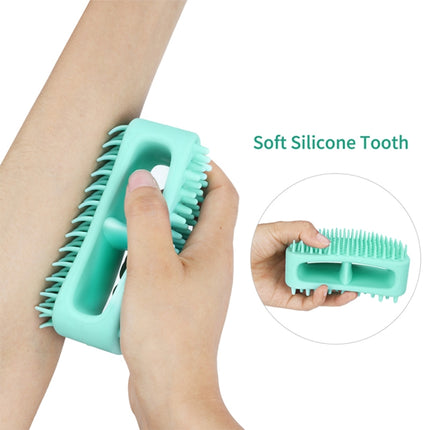 Pet Cleaning Silicone Bath Brush Pet Massage Cleaning Brush(Lemon Green)-garmade.com