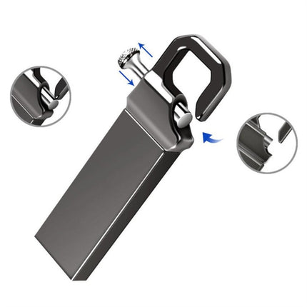 ZHP250 USB 2.0 Keychain Waterproof USB Flash Drive, Capacity:16GB(Gun Color)-garmade.com