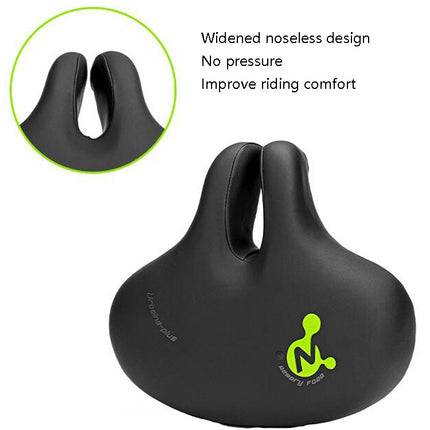 Bike No Nasal Seat Mountain Bike Saddle Comfortable Shock Absorption Bicycle Outdoor Cycling Accessories Saddle(Fluorescent Green)-garmade.com