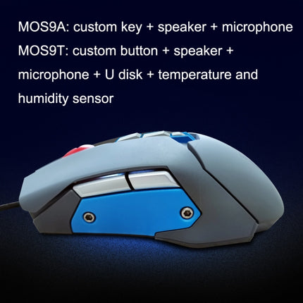 MOS9A 9 Keys 1600DPI Office Game USB Voice-Activated Voice Macro Programming Mouse, Cable Length: 2m-garmade.com