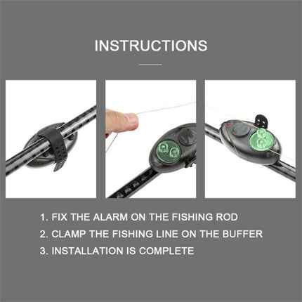 Luminous High-Sensitivity Fishing Electronic Alarm Automatic Induction Waterproof Bell For Fish Hook(Yellow)-garmade.com