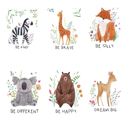 6 PCS/Set PY-31 Living Room Children Room Decoration Animal Wall Sticker, Specification: 20x25cm-garmade.com