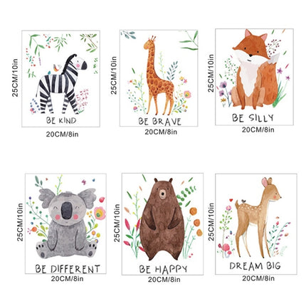 6 PCS/Set PY-31 Living Room Children Room Decoration Animal Wall Sticker, Specification: 20x25cm-garmade.com