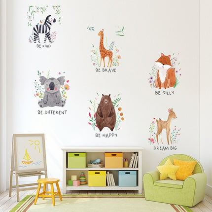 6 PCS/Set PY-31 Living Room Children Room Decoration Animal Wall Sticker, Specification: 20x25cm-garmade.com