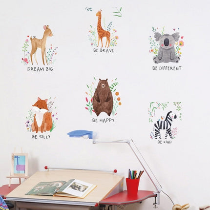 6 PCS/Set PY-31 Living Room Children Room Decoration Animal Wall Sticker, Specification: 20x25cm-garmade.com