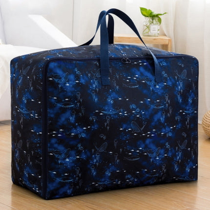 Oxford Cloth Quilt Moisture-Proof & Waterproof Storage Bag Zipper Portable Moving Luggage Bag, Specification: 60x50x25cm(Black Heart Empty Fish)-garmade.com