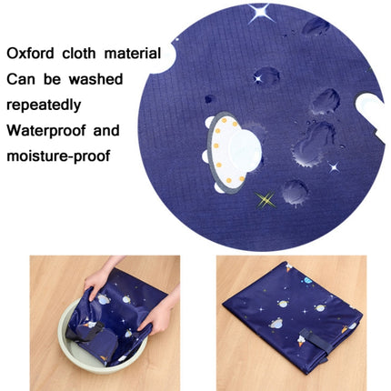 Oxford Cloth Quilt Moisture-Proof & Waterproof Storage Bag Zipper Portable Moving Luggage Bag, Specification: 70x50x30cm(Ash Circle)-garmade.com