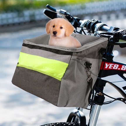 G74 Bicycle Basket Pet Package Convenient Pet Bag(Gray)-garmade.com