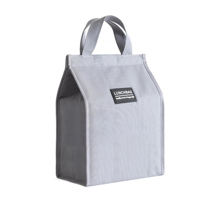 Thickened Aluminum Foil Insulation Lunch Box Bag Waterproof Portable Meal Bag, Specification: 20x23x13cm(Grey)-garmade.com