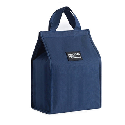 Thickened Aluminum Foil Insulation Lunch Box Bag Waterproof Portable Meal Bag, Specification: 20x23x13cm(Navy)-garmade.com