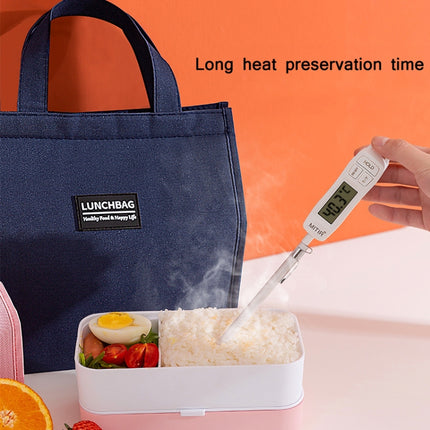 Thickened Aluminum Foil Insulation Lunch Box Bag Waterproof Portable Meal Bag, Specification: 20x23x13cm(Pink)-garmade.com