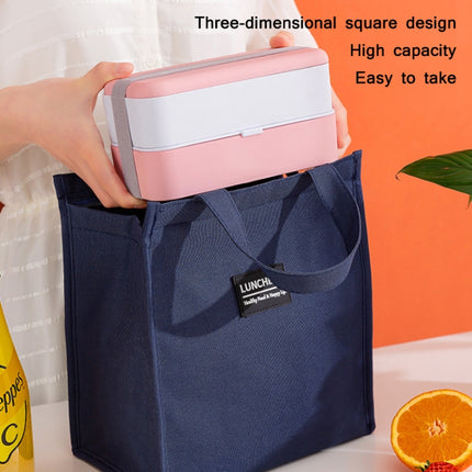 Thickened Aluminum Foil Insulation Lunch Box Bag Waterproof Portable Meal Bag, Specification: 20x23x13cm(Navy)-garmade.com