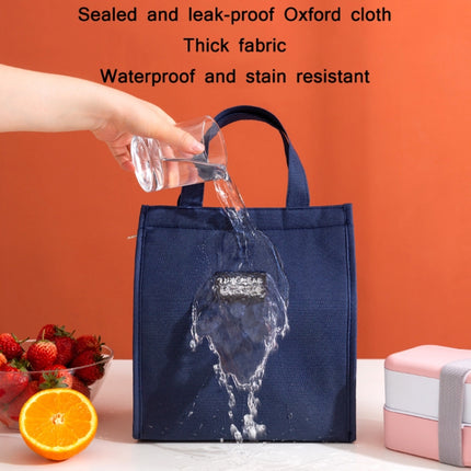 Thickened Aluminum Foil Insulation Lunch Box Bag Waterproof Portable Meal Bag, Specification: 24x27x14cm(Grey)-garmade.com