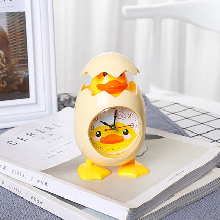 2 PCS RP001 Cartoon Chicken Eggshell Chicks Alarm Clock Student Gift Children Bedroom Ornaments(Yellow)-garmade.com