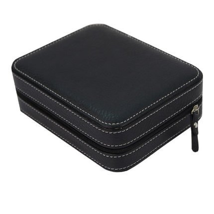 8-Digit Watch Storage Box Watch Display Box Portable Watch Travel Bag, Specification: 24 x 18 x 6cm(Black )-garmade.com