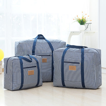 Oxford Cloth Washable Dustproof Quilt Storage Bag Travel Moving Portable Storage Bag, Specification: 43x33x18cm(Coffee Dot)-garmade.com