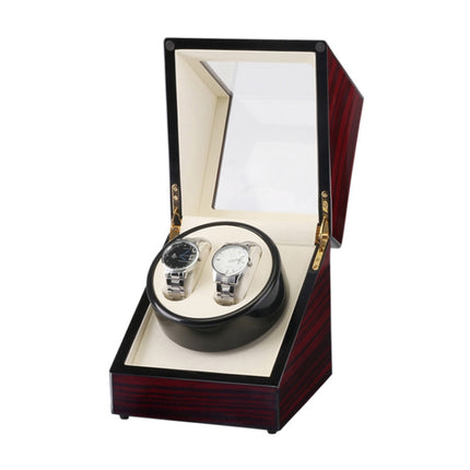 Ebony Lacquer Single-Head 2-Position Watch Box Rotating Winding Watch Shaker Motor Box,US Plug(W113RW)-garmade.com