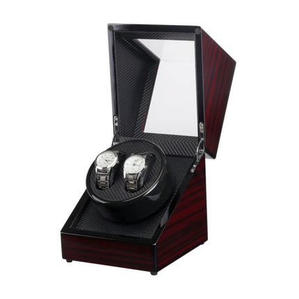 Ebony Lacquer Single-Head 2-Position Watch Box Rotating Winding Watch Shaker Motor Box,US Plug(W113RT)-garmade.com