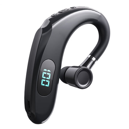 Q20 Bluetooth 5.2 Business Digital Display Sports Earhook Stereo Earphone(Black)-garmade.com