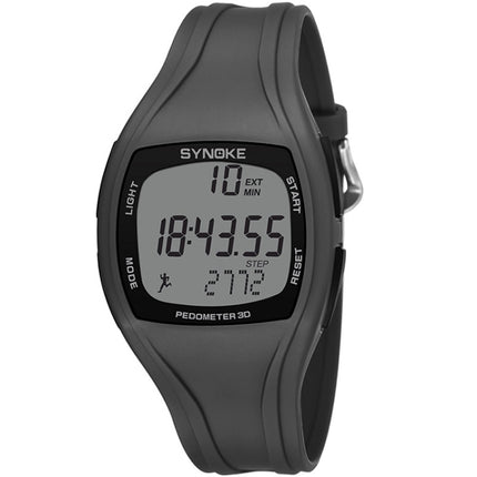 SYNOKE 9105 Multifunctional Sports Time Record Waterproof Pedometer Electronic Watch(Gray)-garmade.com