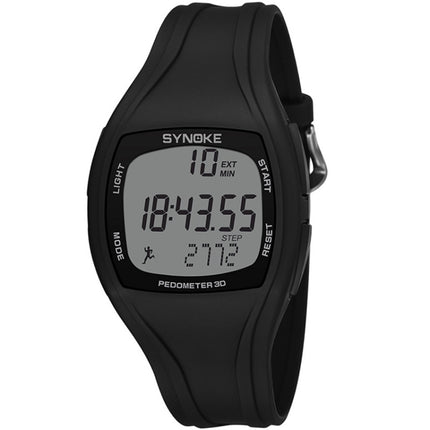 SYNOKE 9105 Multifunctional Sports Time Record Waterproof Pedometer Electronic Watch(Black)-garmade.com