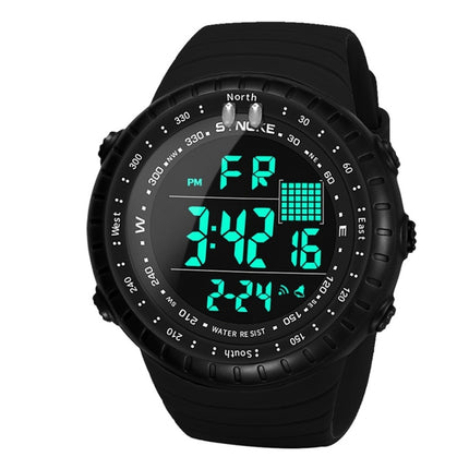 SYNOKE 8209 Multifunctional Sports Swimming Waterproof Luminous Alarm Men Electronic Watch(Black)-garmade.com