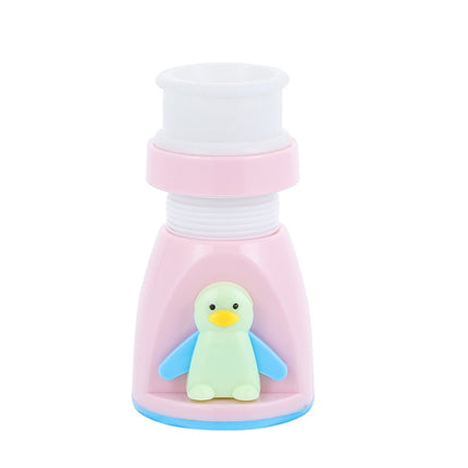 3 PCS Kitchen Penguin Cartoon Faucet Splash-Proof Shower Sprinkler Household Tap Water Extender Universal Water-Saving Filter(Pink)-garmade.com