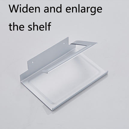 Punch-Free Space Aluminum Kitchen And Toilet Tissue Holder Mobile Phone Rack Roll Paper Holder, Color: Matt-garmade.com