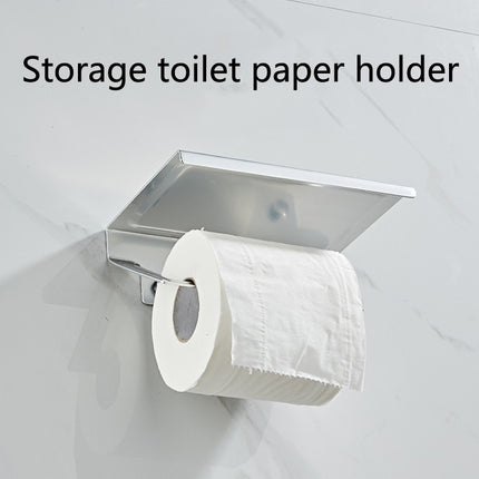Punch-Free Space Aluminum Kitchen And Toilet Tissue Holder Mobile Phone Rack Roll Paper Holder, Color: Antique-garmade.com