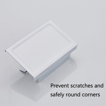 Punch-Free Space Aluminum Kitchen And Toilet Tissue Holder Mobile Phone Rack Roll Paper Holder, Color: White-garmade.com