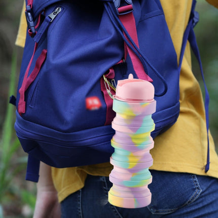 350ml Silicone Folding Water Cup Portable Outdoor Sports Water Bottle Large Capacity Retractable Travel Cup-garmade.com
