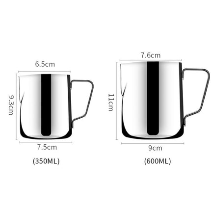 350ml Inner Scale Pull Flower Cup Stainless Steel Milk Foam Cup Coffee Utensils-garmade.com
