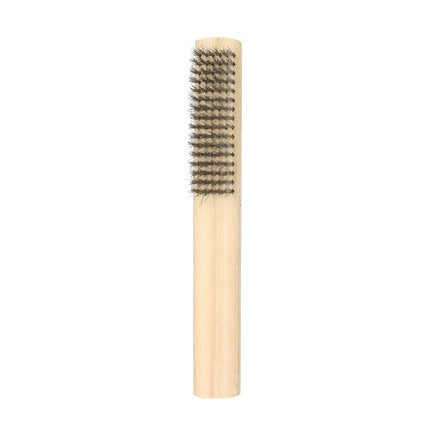 Stainless Steel Wire Brush With Wooden Handle Metal Surface Paint And Rust Cleaning Brush(6-row)-garmade.com