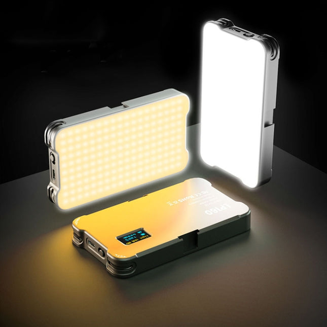 LP160 180 LEDs Square Pocket Fill Light Dual Color Temperature Portable Mobile Phone SLR Computer Photography Fill Light-garmade.com