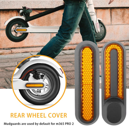 Electric Scooter Wheel Four-way Side Decorative Cover With Reflective Strips & Screws For Xiaomi Mijia 1S / Pro 2(Red)-garmade.com