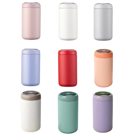 316 Stainless Steel Smart Vacuum Flask Children Portable Mini Display Temperature Cup Big Belly Cup(Maple Leaf Orange)-garmade.com