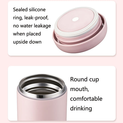 316 Stainless Steel Smart Vacuum Flask Children Portable Mini Display Temperature Cup Big Belly Cup(grey)-garmade.com