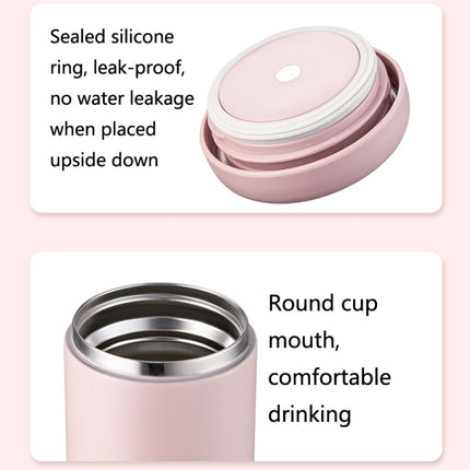 316 Stainless Steel Smart Vacuum Flask Children Portable Mini Display Temperature Cup Big Belly Cup(Maple Leaf Orange)-garmade.com