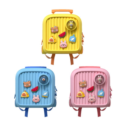 K33 Children Cute Travel Messenger Bag Stylish Lightweight Backpack(Cute Pink)-garmade.com