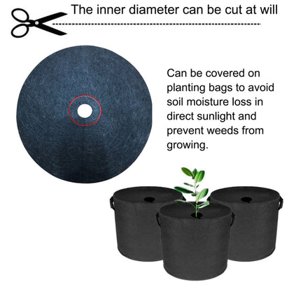 25x3cm Ecological Anti-Grass Non-Woven Cloth Gardening Floor Cover Cloth Breathable Moisturizing Can Reduce Fruit Garden Film(Black)-garmade.com