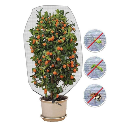 Plant Insect Cover Net With Drawstring Greenhouse Fruit Tree Bird Cover, Size: 1x1.5m(White)-garmade.com