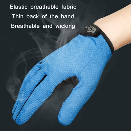 WEST BIKING YP0211223 Full-Finger Gloves For Cycling Shock Absorption Non-Slip Touch Screen Gloves, Size: M(Black)-garmade.com