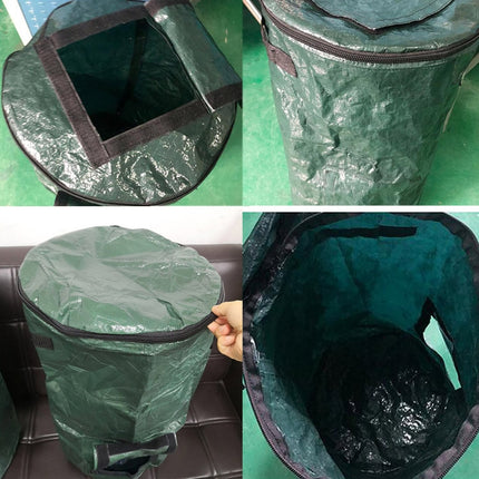 Sealing Probiotics Fermentation Garden Horticulture Tree Leaf Bag Compost Bag, Size: Medium Lid With Window(Dark Black)-garmade.com