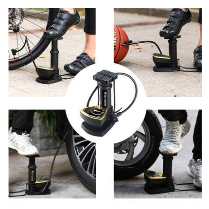 WEST BIKING Portable Mountain Bike Foot Pump With Barometer(118 Black)-garmade.com