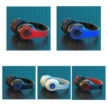 B39 Wireless Bluetooth Headset Subwoofer With Breathing Light Support TF Card(Blue Black)-garmade.com