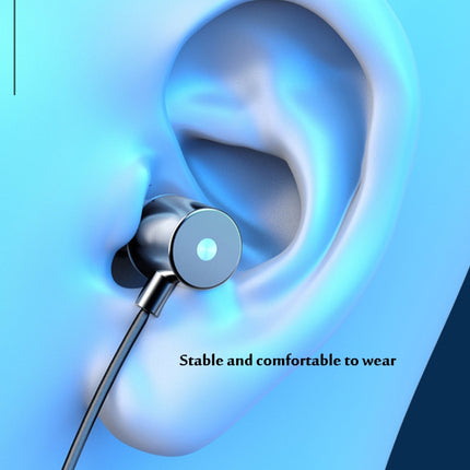 D08 Bluetooth 5.2 Sports Wireless Earphone Neck-mounted In-Ear Headset(Gray)-garmade.com