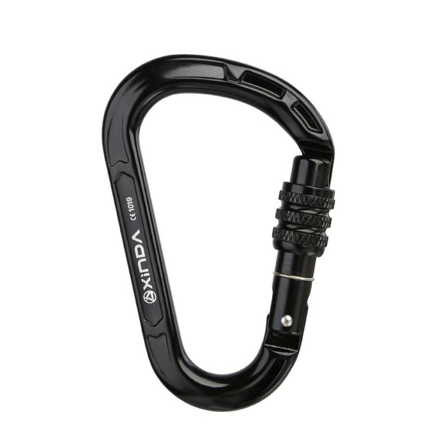 XINDA XD-8123N Outdoor Climbing Equipment Fast Hanging Buckle Carabiner Pear Main Lock HMS Safety Buckle(Black)-garmade.com