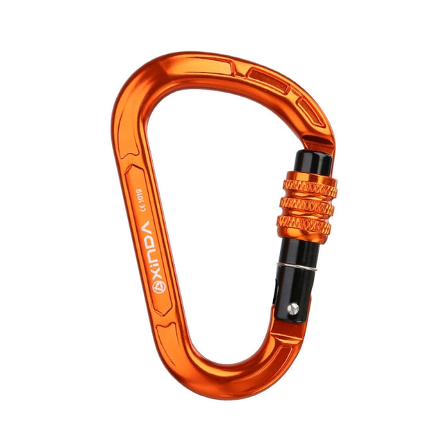 XINDA XD-8123N Outdoor Climbing Equipment Fast Hanging Buckle Carabiner Pear Main Lock HMS Safety Buckle(Orange)-garmade.com